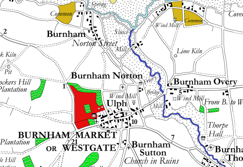 [Image: Sample extract showing Burnham Market]